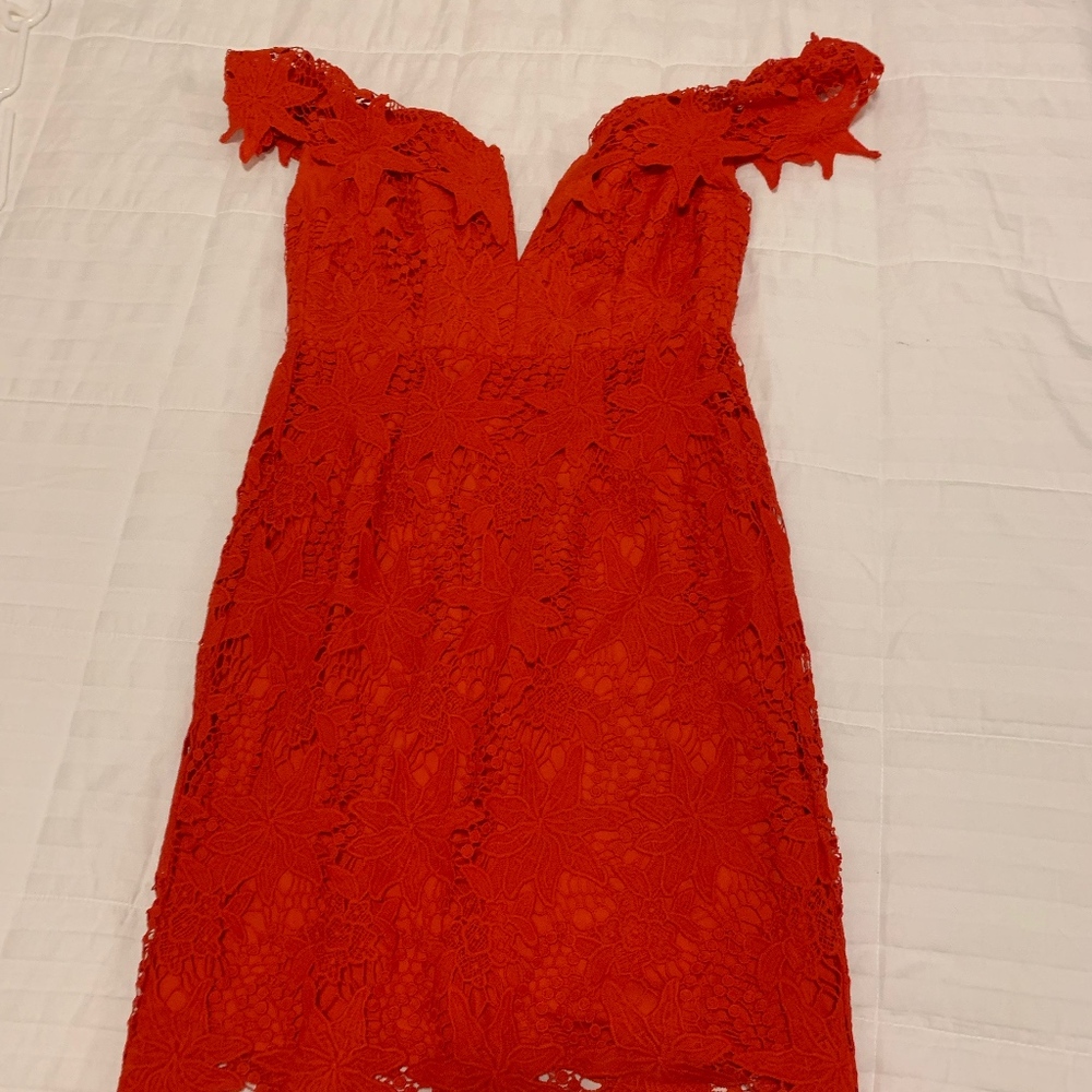 red mini dress